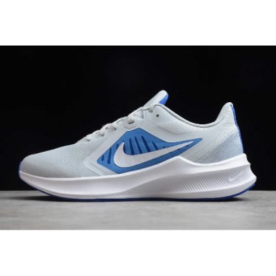 Nike Erkek Downshifter 10 Pure Platini / Gri / Beyaz / Mavi Koşu Ayakkabısı Türkiye - H7SPTG08